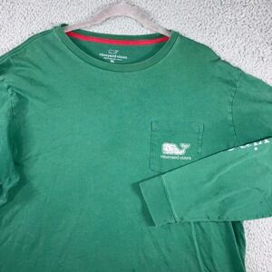Vineyard‎ Vines Pocket T Shirt Men XL Graphic Whale Logo Spell Out Distressed